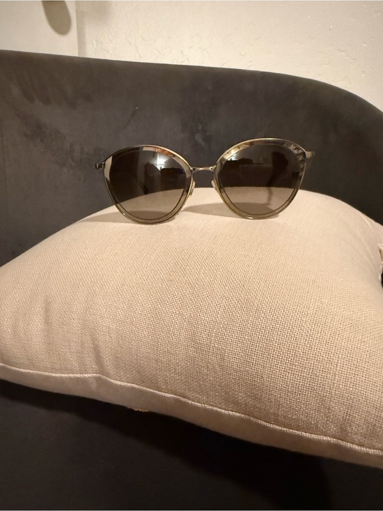 Oliver Peoples Gunmetal Frame Sunglasses with Dark Lenses